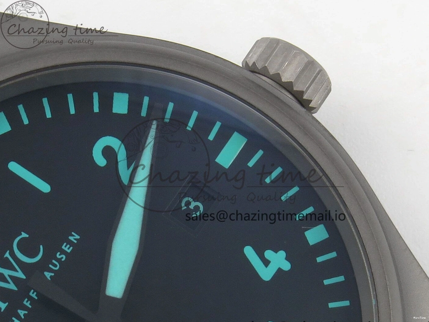MIROTIME 0419 Pilot Mark XX BLSF 1:1 Best Edition Black Blue Dial on Blue Rubber Strap MIYOTA Sleek 6989